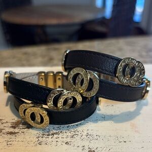 Bvlgari Authentic Black AND Brown Wrap Bracelets